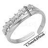 304 Stainless Steel Cuff Adjustable Couple Rings RC0527-1-1