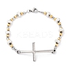 201 Stainless Steel Link Chain Bracelets BJEW-A032-02GP-02-2