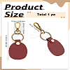 1Pc Oval PU Leather Holder Pendant Decoration AJEW-LP0008-30C-2