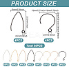 56Pcs 8 Style 304 Stainless Steel Earring Hooks STAS-MA0001-09-2