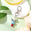 10Pcs Mushroom Angel Glass Pearl & Lampwork Pendant Decorations HJEW-MZ00232-5