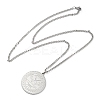 Non-Tarnish 304 Stainlessa Steel Curb Chain Pendant Necklaces LS-NJEW-H034-02P-2