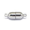 Rack Plating Brass Magnetic Clasps with Loops X-KK-F801-05-P-2