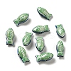 Handmade Printed Porcelain Beads PORC-E015-17F-1