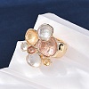 Zinc Alloy & Enamel Stretch Finger Rings for Women RJEW-M101-01A-G-3