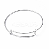 Non-Tarnish Adjustable 304 Stainless Steel Wire Bangle Making MAK-F286-03P-1