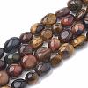 Natural Tiger Eye Beads Strands X-G-S331-8x10-025-1