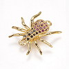 Brass Micro Pave Cubic Zirconia Links ZIRC-A009-33A-G01-1