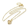 Brass Clear Cubic Zirconia Pendant Necklaces for Women NJEW-A039-02A-G-4