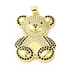 Brass Micro Pave Cubic Zirconia Pendants KK-Z042-30G-02-1