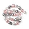Electroplated Glass Beads Strands GLAA-Z013-01A-05-3