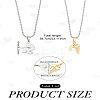 1 Set Stainless Steel Couple Heart Pendant Ball Chain Necklaces for Women Men NJEW-LP0001-61C-2