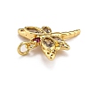 Brass Micro Pave Clear Cubic Zirconia Pendants ZIRC-J025-57G-3