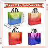 12Pcs 4 Colors Non-Woven Reusable Folding Gift Bags with Handle ABAG-GF0001-29B-2