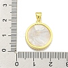 Brass Micro Pave Clear Cubic Zirconia Pendants KK-K354-04G-02-3
