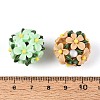 Handmade Polymer Clay Rhinestone Beads with Resin RESI-T060-24M-3