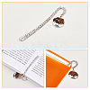 Flat Round with Tree of Life Natural & Synthetic Gemstone Bookmarks AJEW-FH00015-3