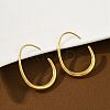 304 Stainless Steel Teardrop Dangle Earrings EJEW-S272-05G-1