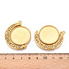 Non-Tarnish 304 Stainless Steel Rotatable Pendant Cabochon Settings STAS-N114-01G-3