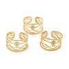 Ion Plating(IP) 304 Stainless Steel Finger Rings RJEW-L102-33G-1
