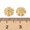 Brass Micro Pave Clear Cubic Zirconia Bead Caps KK-V015-32G-2