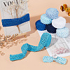 BENECREAT 14M 7 Style Blue Series Elastic Crochet Headband Ribbon OCOR-BC0005-36-5