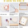 3Pcs 3 Style Wooden Paper Making DIY-FH0004-03-3
