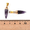 Natural Amethyst Pendants G-N345-01F-3