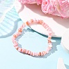 Dyed Natural Freshwater Shell Beaded Stretch Bracelets for Men Women BJEW-JB12478-02-1