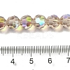 Electroplate Transparent Glass Beads Strands EGLA-A035-T8mm-L22-3