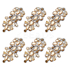 6Pcs Glass and Alloy DIY Clothing Accessories DIY-FG0008-13B-1