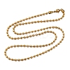 3MM 304 Stainless Steel Ball Chain Necklaces for Women NJEW-B134-09A-G-3