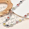 Brass Colorful Cubic Zirconia Cup Chain Oval & Rectangle Necklaces for Women NJEW-M079-05P-3