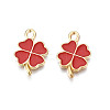 Rack Plating Alloy Enamel Pendants ENAM-N055-088-03LG-2