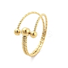 Ion Plating(IP) 304 Stainless Steel Cuff Rings RJEW-P131-02G-4