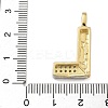 Brass Micro Pave Cubic Zirconia Pendants KK-B126-02G-L-3