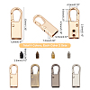 8Sets 4 Colors Zinc Alloy Hardware Bag Lock Accessories FIND-WR0004-70-3