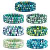 Handmade Polymer Clay Heishi Surfer Stretch Bracelets Set BJEW-SW00099-04-1
