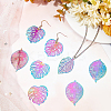 42Pcs 3 Style Ion Plating(IP) 201 Stainless Steel Filigree Pendants STAS-DC0002-72-3