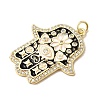 Brass Micro Pave Cubic Zirconia Pendants KK-I378-17G-3