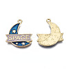 Rack Plating Alloy Enamel Pendants ENAM-T011-147-3