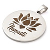 Anti-Tarnish 304 Stainless Steel Pendants STAS-R134-01P-02-2