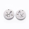 Non-Tarnish 201 Stainless Steel Pendants STAS-F231-034P-2