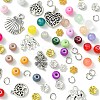 DIY Glass Beads & Alloy Pendant Bracelets Jewelry Making Kits DIY-FS0006-25-2
