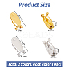 20Pcs 2 Styles Brass Stud Earring Findings KK-HS0001-90-2