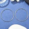 Tarnish Resistant 304 Stainless Steel Big Hoop Earrings X-EJEW-F105-01P-5