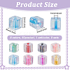 8 Sets 8 Colors Inside Colours Transparent Glass Seed Beads SEED-PH0002-41-2
