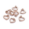 304 Stainless Steel Open Heart Charms LS-STAS-L218-14RG-1
