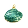Real 18K Gold Plated Rack Plating Brass Enamel Pendants KK-M293-32G-03-1