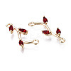 Brass Micro Pave Cubic Zirconia Links Connectors KK-S359-156B-RS-3